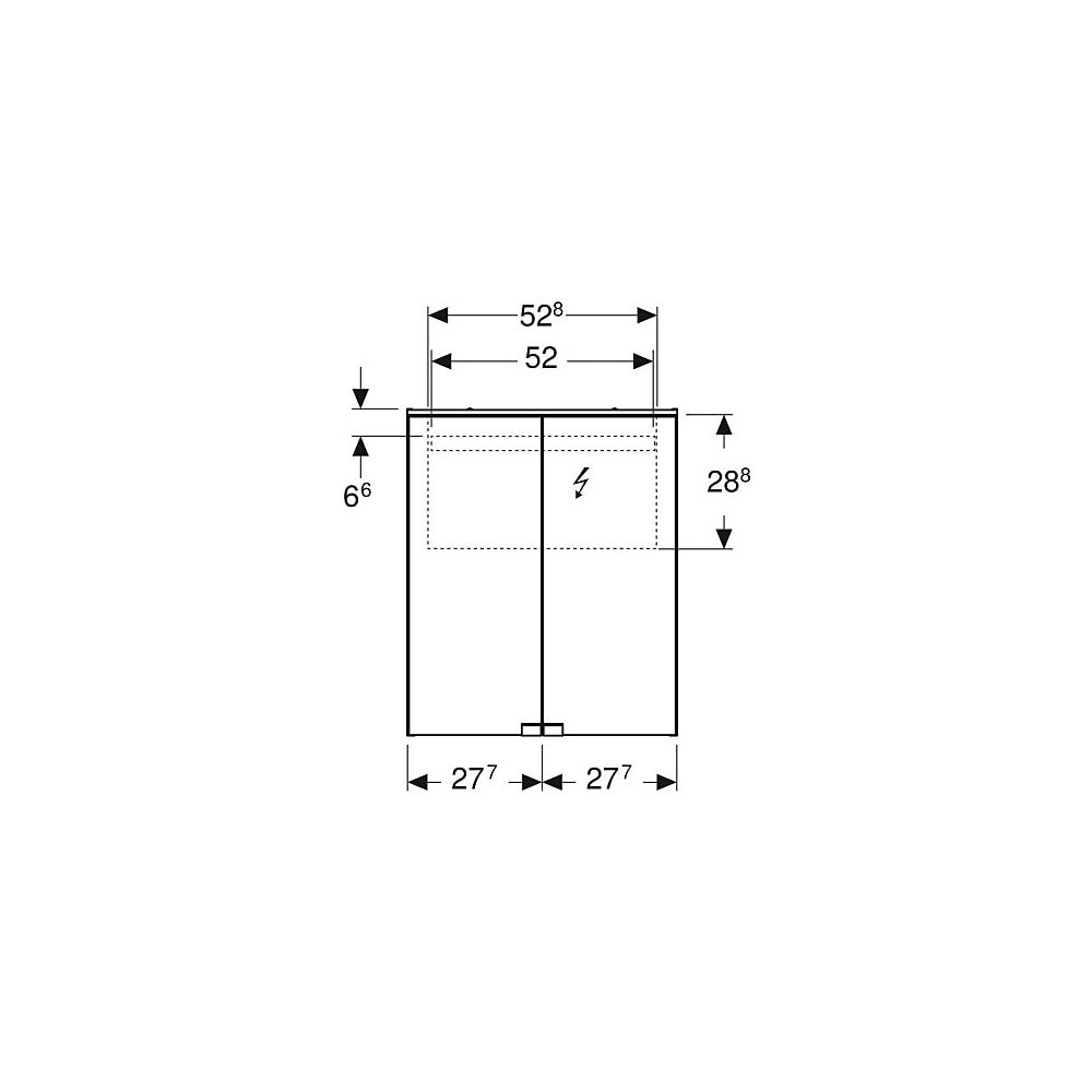 Geberit Option Basic Spiegelschrank, Beleuchtung, 2 Türen, 56x67,7x18cm, CEE 7/4,7/3... GEBERIT-500258001 4025416355489 (Abb. 5)