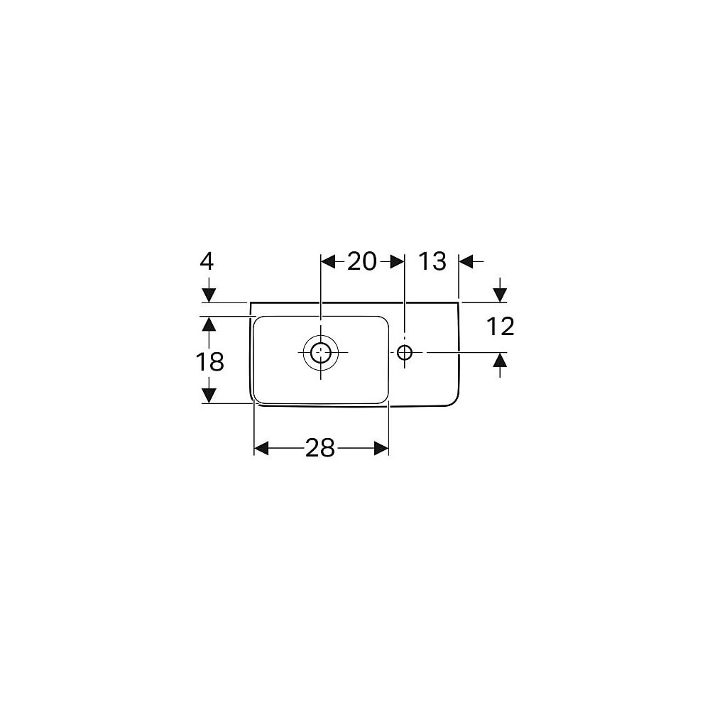 Geberit Renova Compact Handwaschbecken Ablagefl. o. verk. Ausladung 50x15x25cm Hahnl... GEBERIT-276250600 4022009329254 (Abb. 4)