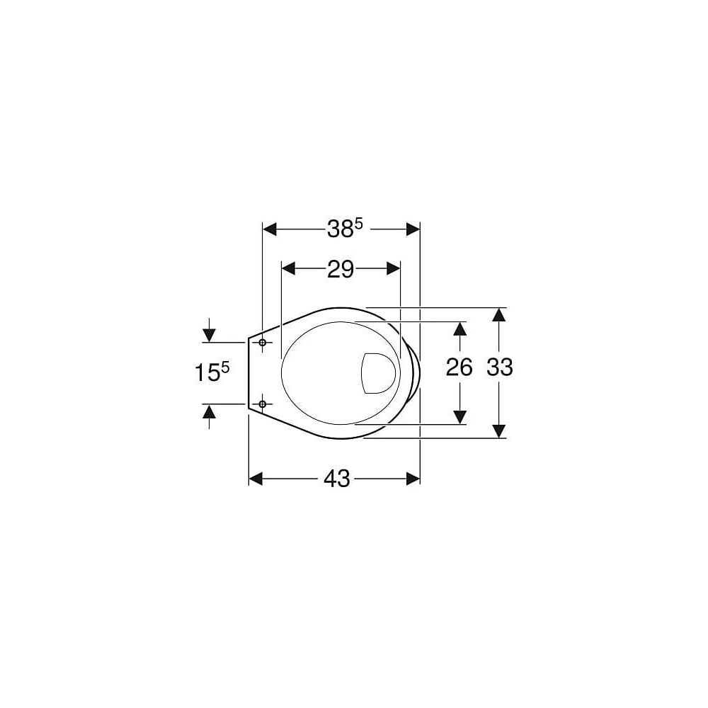 Geberit Bambini Stand-WC für Kinder, Flachspüler, für WC-Sitz Tiefe 43cm, Weiß... GEBERIT-211500000 4022009021936 (Abb. 4)