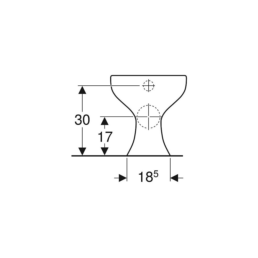 Geberit Bambini Stand-WC für Kinder, Flachspüler, für WC-Sitz Tiefe 43cm, Weiß... GEBERIT-211500000 4022009021936 (Abb. 5)