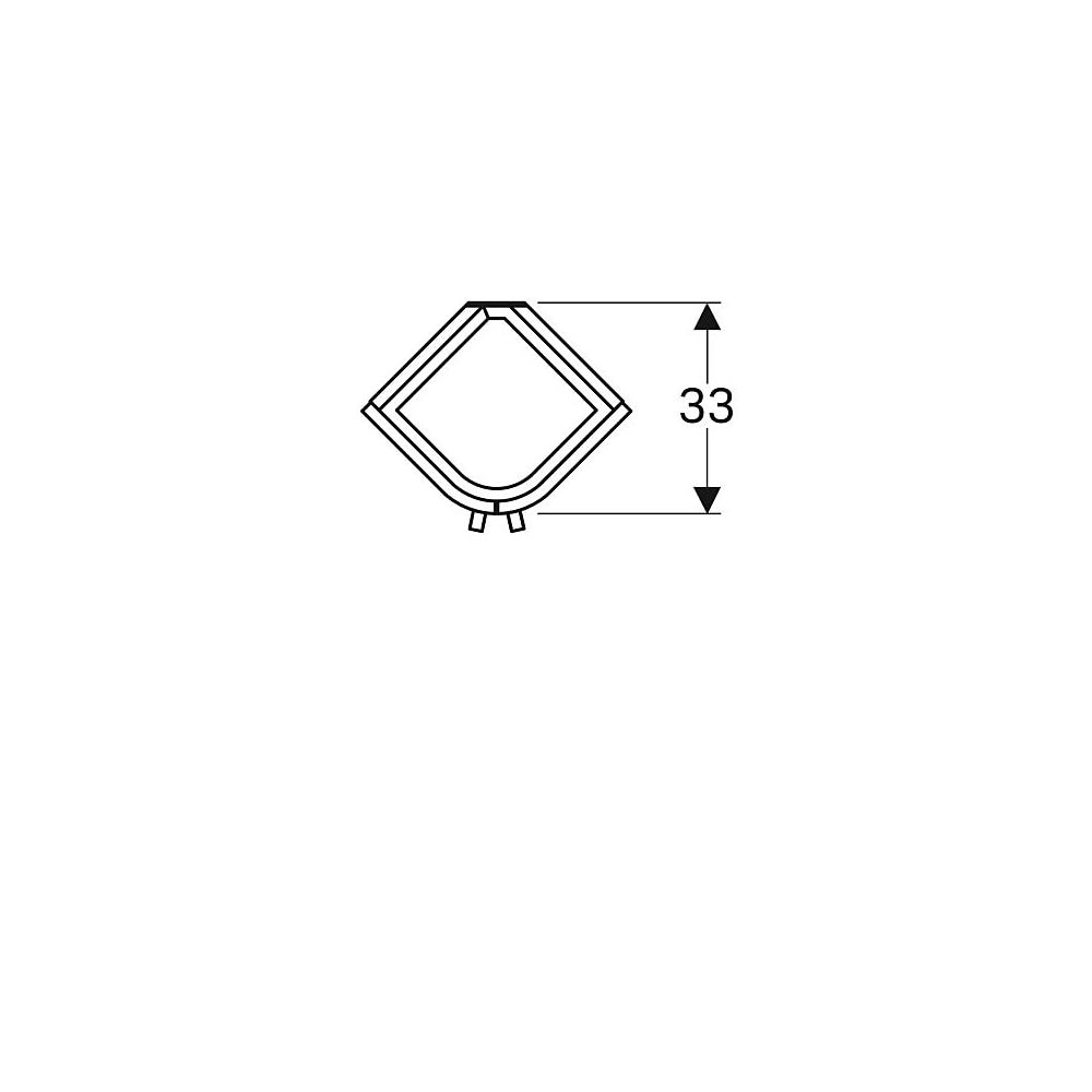 Geberit Renova Compact Unterschrank Eckhandwaschbecken 2 Türen 425x604x33cm Weiß lac... GEBERIT-862132000 4022009327496 (Abb. 5)