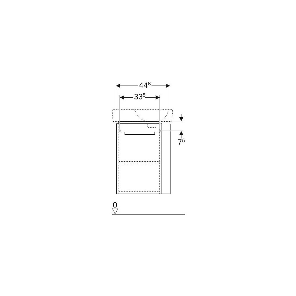 Geberit Renova Compact Unterschrank, Handwaschbecken, Handtuchhalter rechts, 44,8x60... GEBERIT-862050000 4022009327441 (Abb. 4)