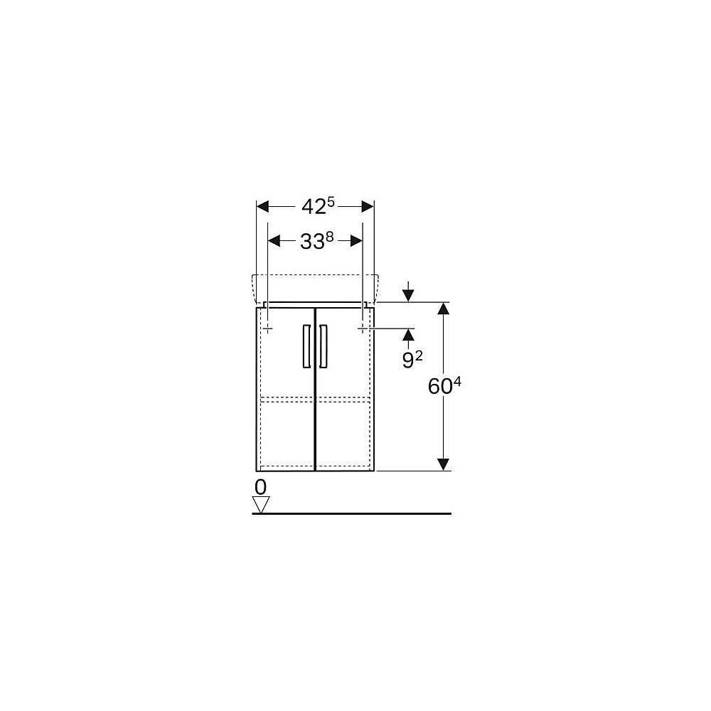 Geberit Renova Compact Unterschrank Eckhandwaschbecken 2 Türen 425x604x33cm Weiß lac... GEBERIT-862132000 4022009327496 (Abb. 6)