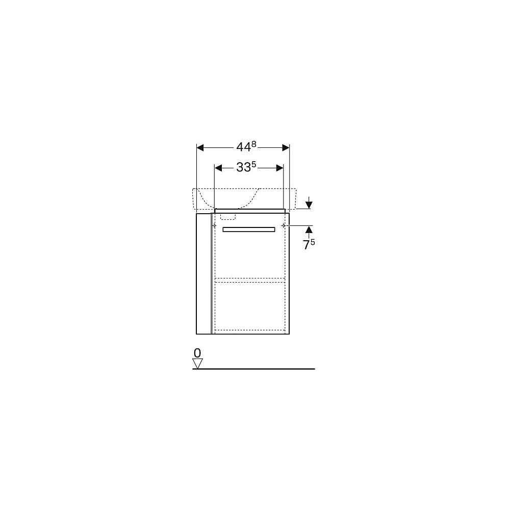 Geberit Renova Compact Unterschrank für Handwaschbecken verk. Ausl. Handtuchh. 448x6... GEBERIT-862250000 4022009329025 (Abb. 5)