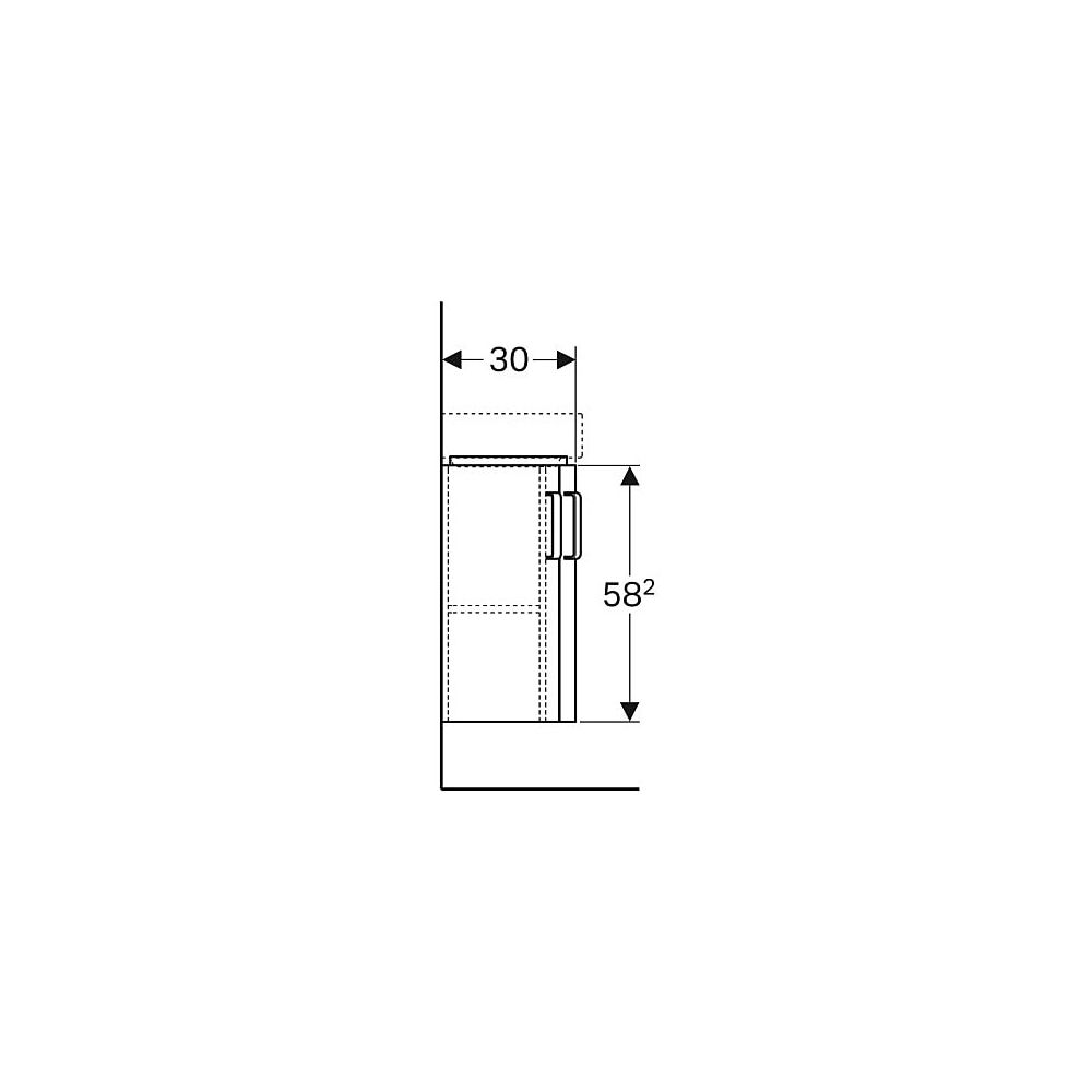 Geberit Renova Compact Unterschrank Eckhandwaschbecken 2 Türen 425x604x33cm Weiß lac... GEBERIT-862132000 4022009327496 (Abb. 7)