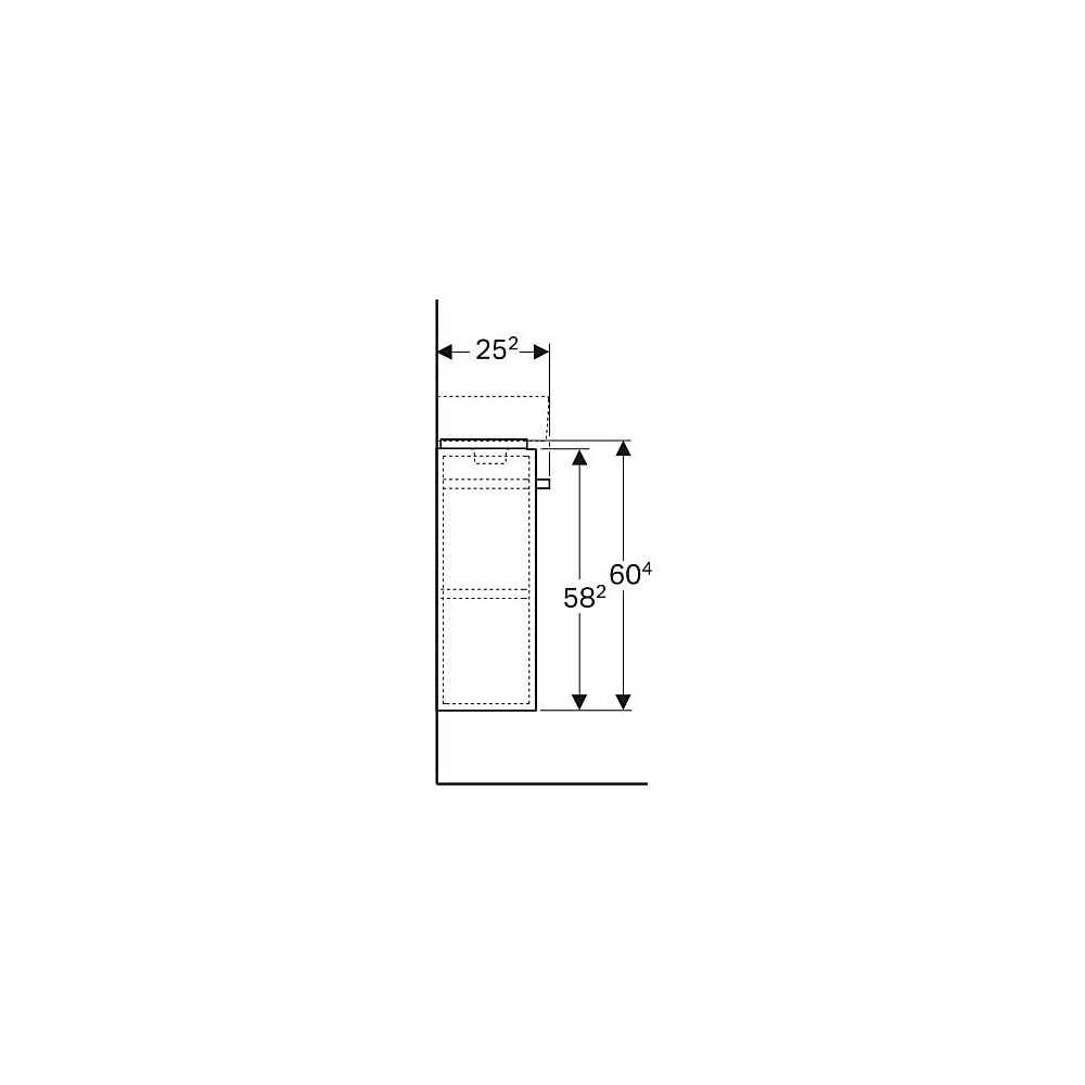 Geberit Renova Compact Unterschrank, Handwaschbecken, Handtuchhalter rechts, 44,8x60... GEBERIT-862050000 4022009327441 (Abb. 5)