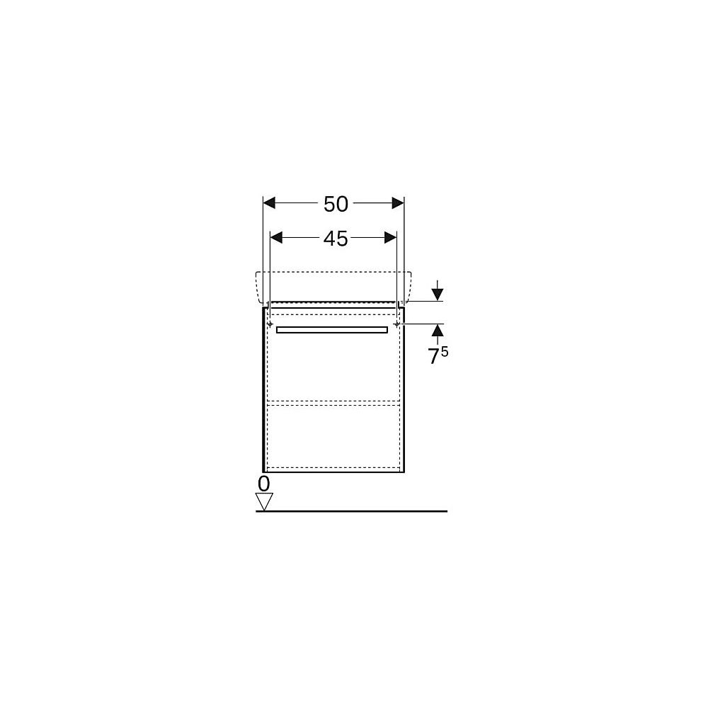 Geberit Renova Compact Unterschrank, Waschtisch, 1 Tür, 50x60,4x36,7cm, Weiß lackier... GEBERIT-862055000 4022009327465 (Abb. 5)