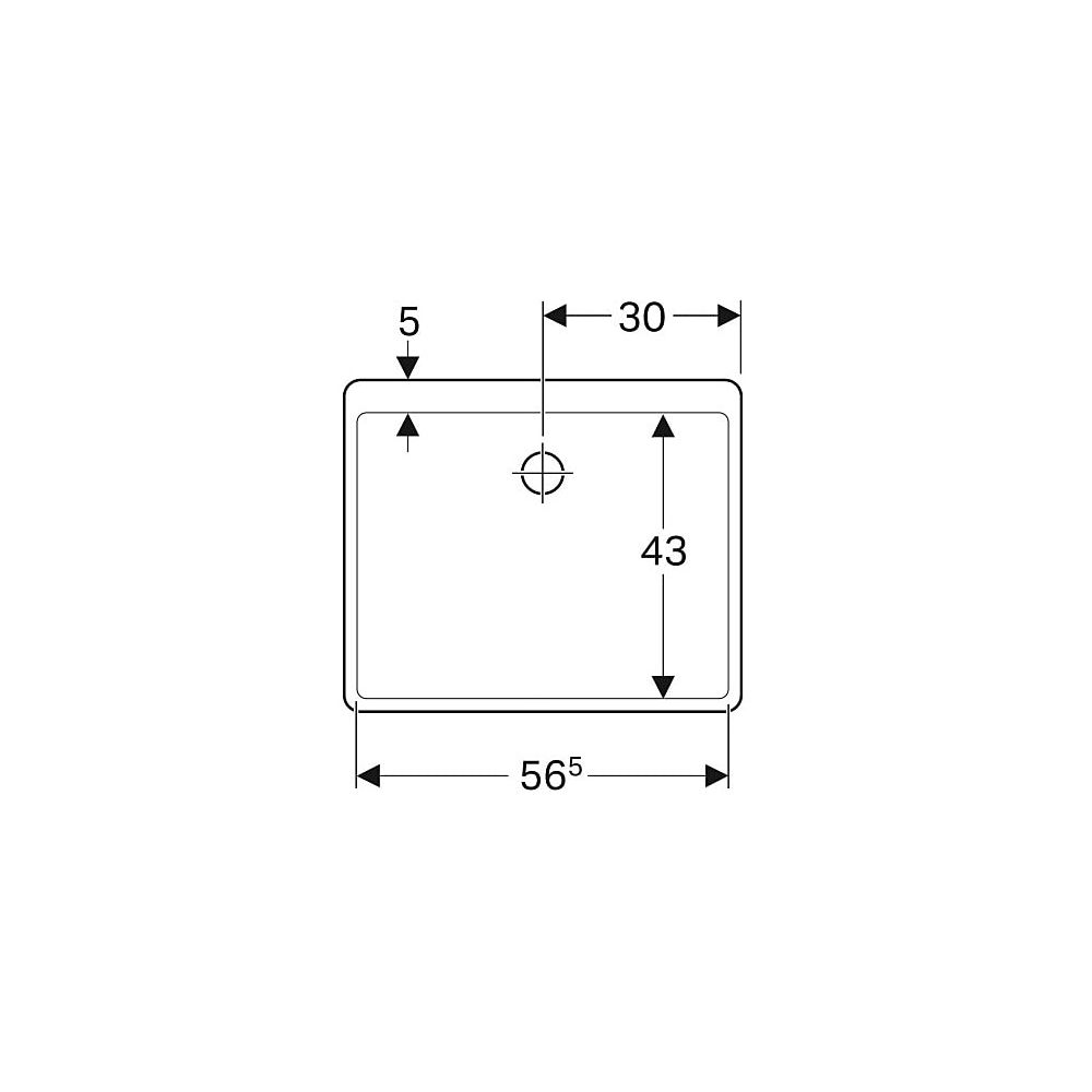 Geberit Publica Mehrzweckbecken mit Überlauf 60x20x50cm... GEBERIT-361360000 4022009080520 (Abb. 5)