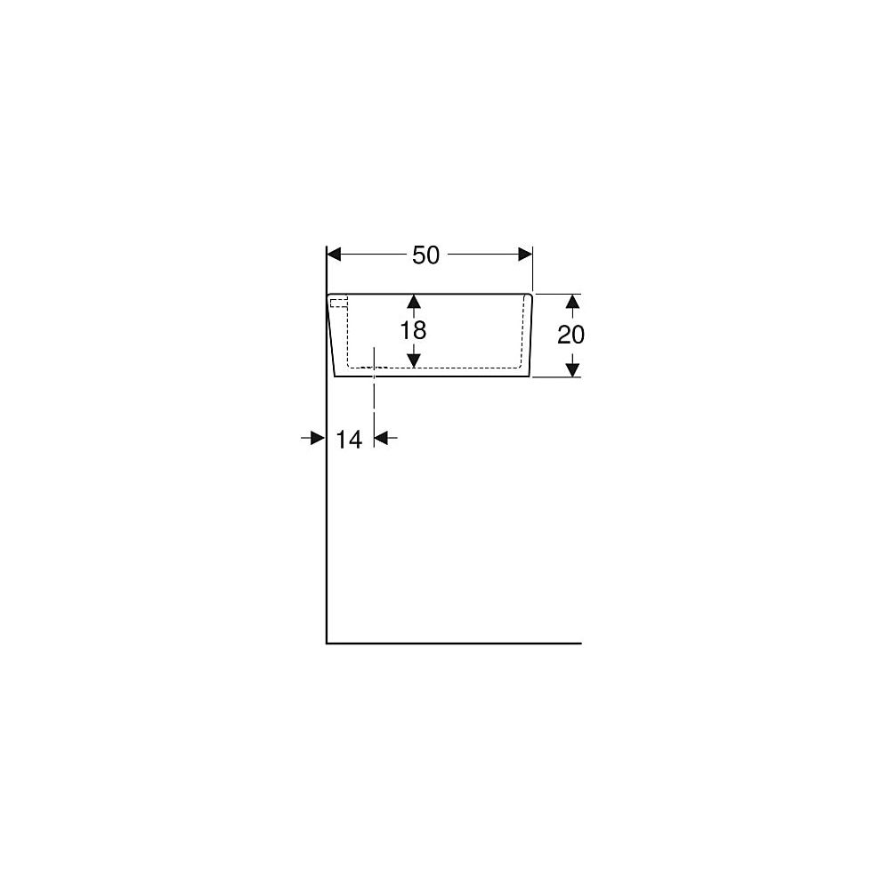 Geberit Publica Mehrzweckbecken mit Überlauf 60x20x50cm... GEBERIT-361360000 4022009080520 (Abb. 7)