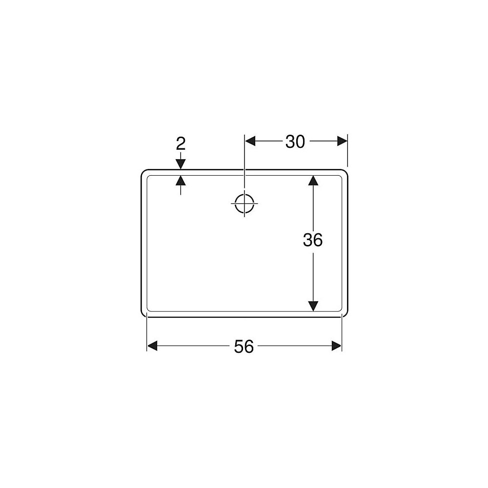 Geberit Publica Mehrzweckbecken ohne Überlauf, Breite 60cm, Tiefe 40cm, ohne Überlau... GEBERIT-360060000 4022009080490 (Abb. 4)