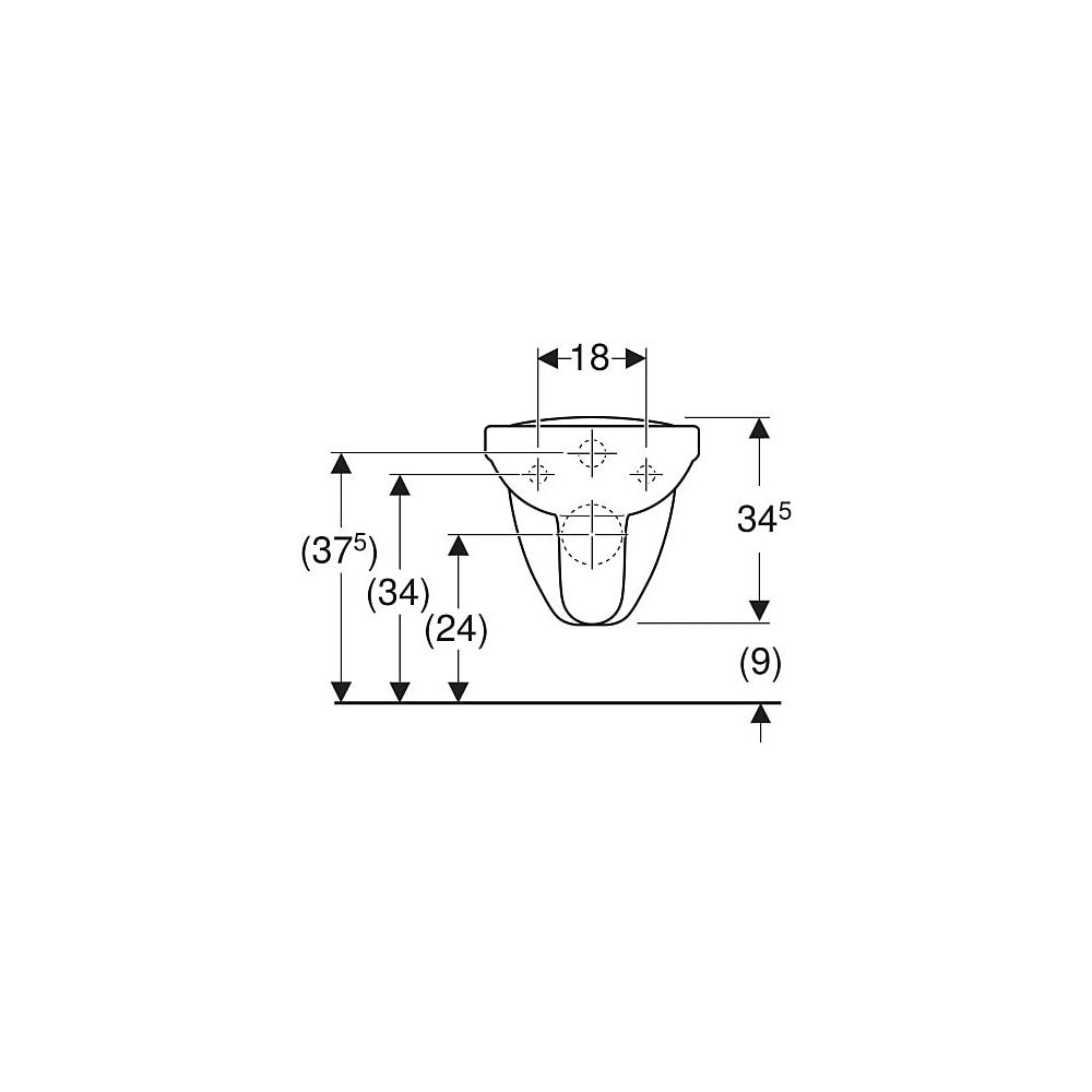 Geberit Vitalis Wand-WC Tiefspüler, verlängerte Ausladung Tiefe 70cm, Weiß... GEBERIT-201500000 4022009014648 (Abb. 4)