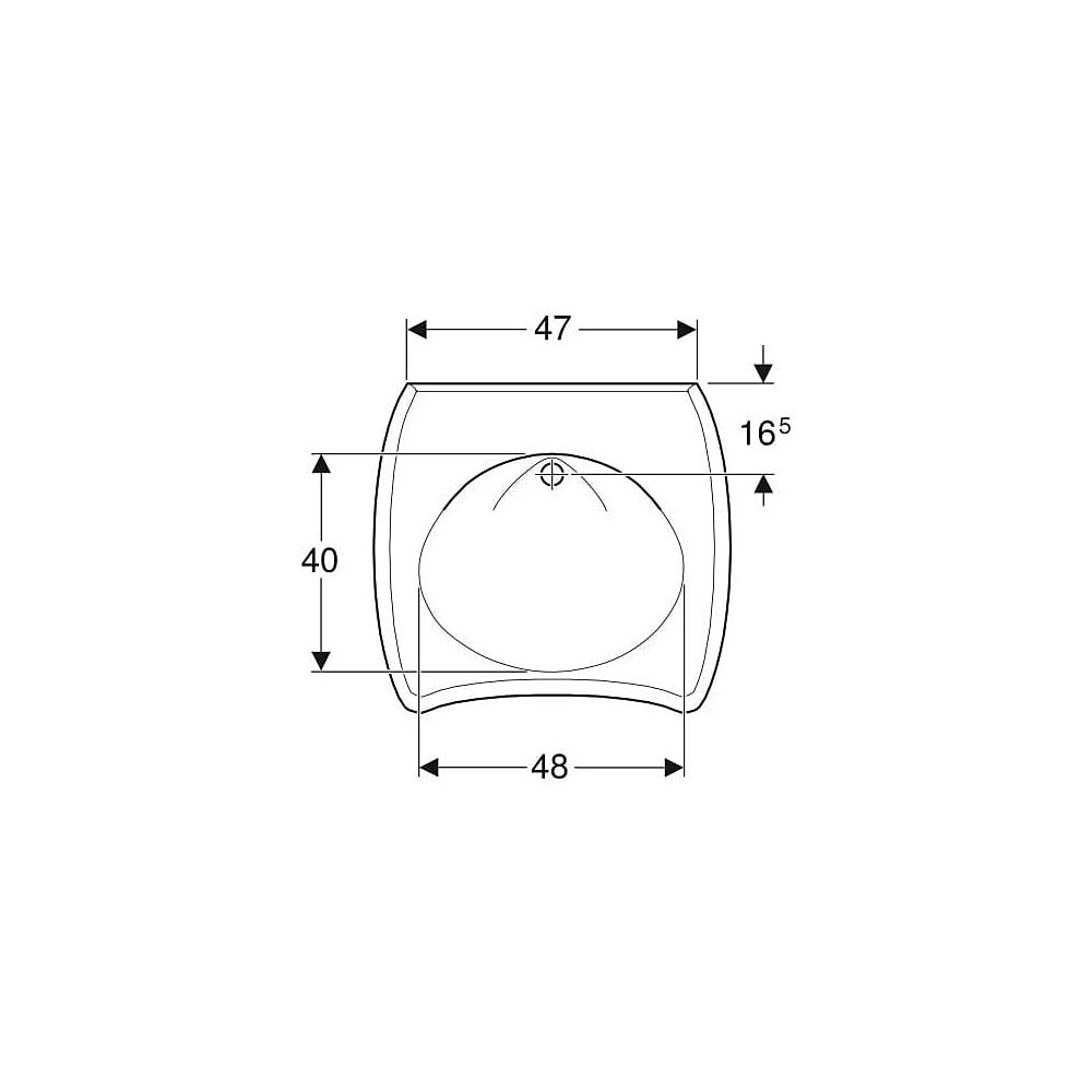 Geberit Vitalis Waschtisch barrierefrei, Breite 65cm, Tiefe 60cm, ohne Hahnloch, Übe... GEBERIT-121765000 4022009171143 (Abb. 4)