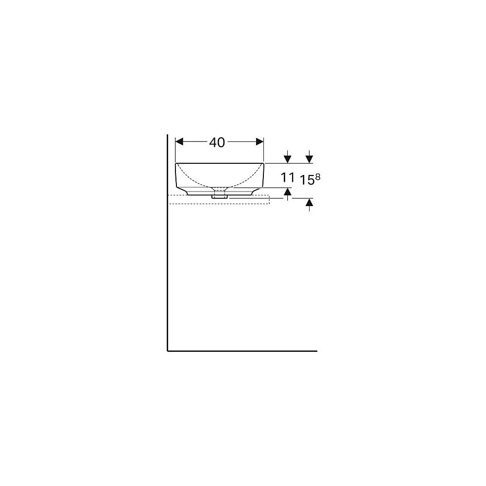 Geberit VariForm Aufsatzwaschtisch, elliptisch, Breite 55cm, Tiefe 40cm, ohne Hahnlo... GEBERIT-500774002 4025416303053 (Abb. 6)