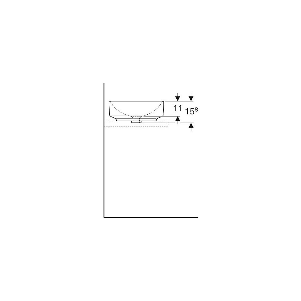 Geberit VariForm Aufsatzwaschtisch rund Durchmesser 40cm, ohne Hahnloch, ohne Überla... GEBERIT-500768012 4025416682882 (Abb. 6)