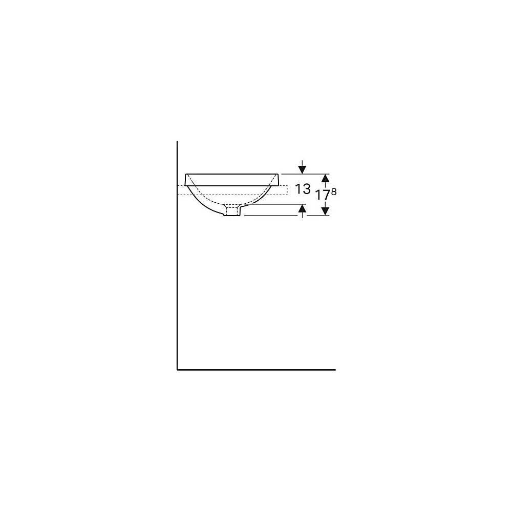 Geberit VariForm Einbauwaschtisch, rund Durchmesser 40cm, ohne Hahnloch, mit Überlau... GEBERIT-500701002 4025416301998 (Abb. 6)