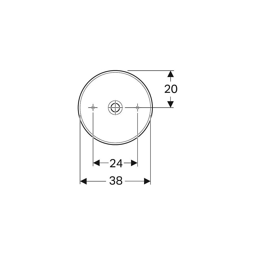 Geberit VariForm Aufsatzwaschtisch rund Durchmesser 40cm, ohne Hahnloch, ohne Überla... GEBERIT-500768012 4025416682882 (Abb. 4)