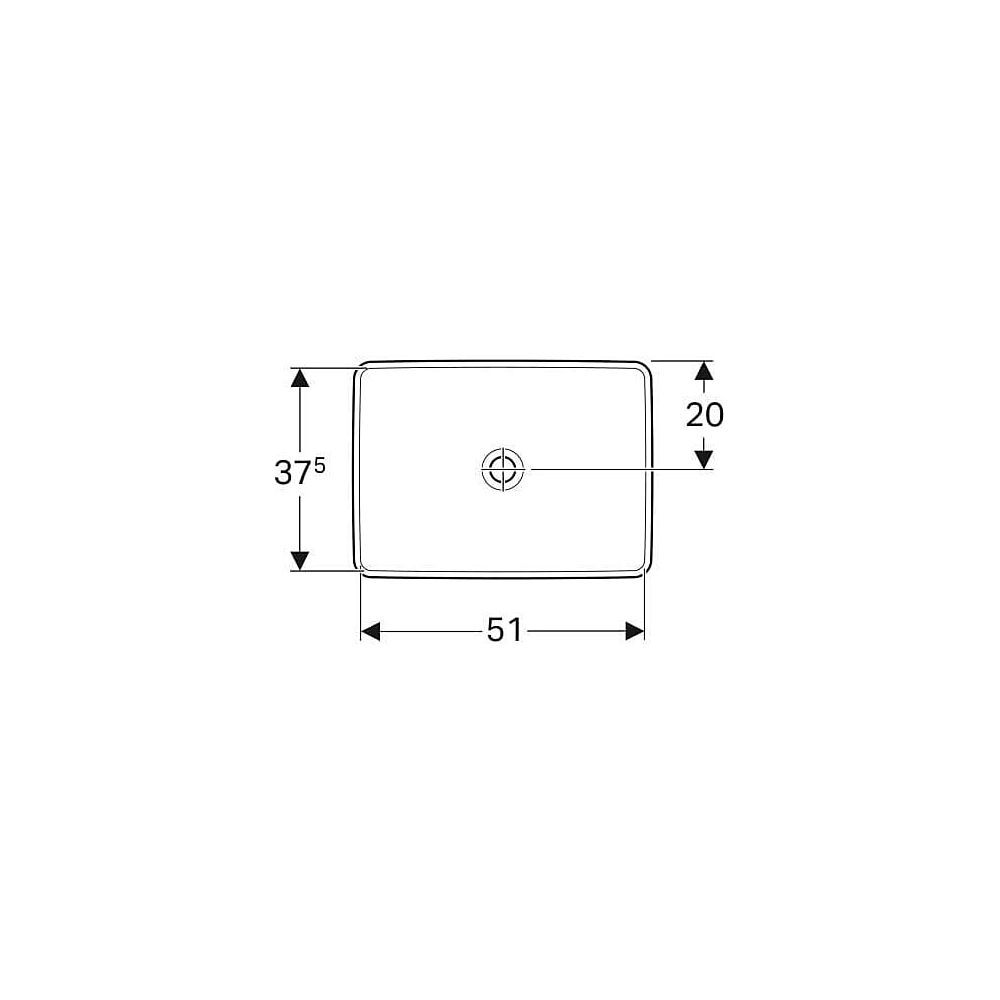 Geberit VariForm Einbauwaschtisch, rechteckig Breite 55cm, Tiefe 40cm, ohne Hahnloch... GEBERIT-500739002 4025416302544 (Abb. 4)