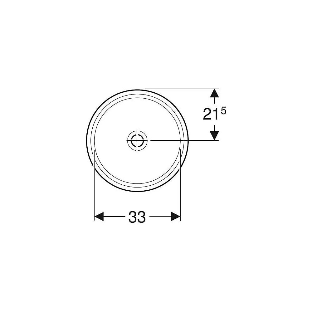 Geberit VariForm Unterbauwaschtisch, rund Außendurchmesser 40,5cm, ohne Hahnloch, oh... GEBERIT-500747002 4025416302650 (Abb. 4)