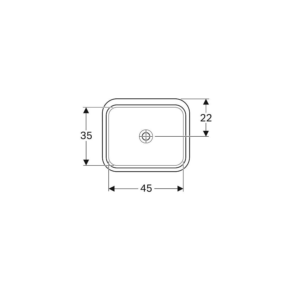 Geberit VariForm Unterbauwaschtisch, rechteckig Breite 53cm, Tiefe 44cm, ohne Hahnlo... GEBERIT-500763002 4025416302889 (Abb. 4)