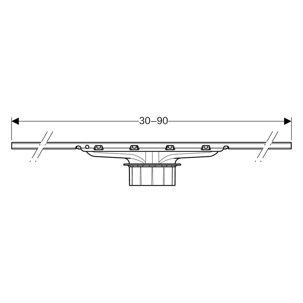 Geberit Duschrinne CleanLine30, 30-90cm, Edelstahl, Edelstahl gebürstet, 154501KS1... GEBERIT-154501KS1 4064746028748 (Abb. 5)