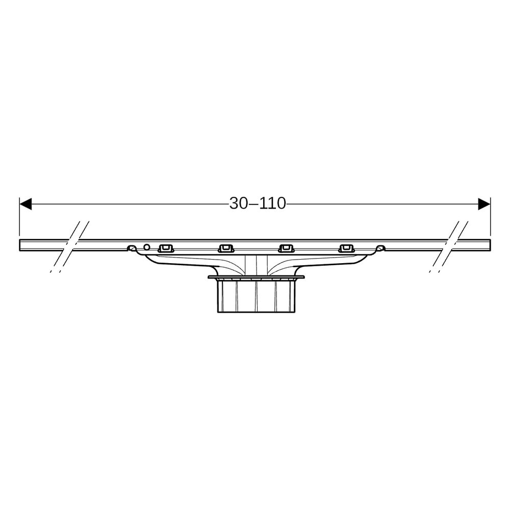 Geberit Duschrinne CleanLine30, 30-110x4,3x0,8cm, Edelstahl, Edelstahl gebürstet... GEBERIT-154502KS1 4064746028809 (Abb. 5)