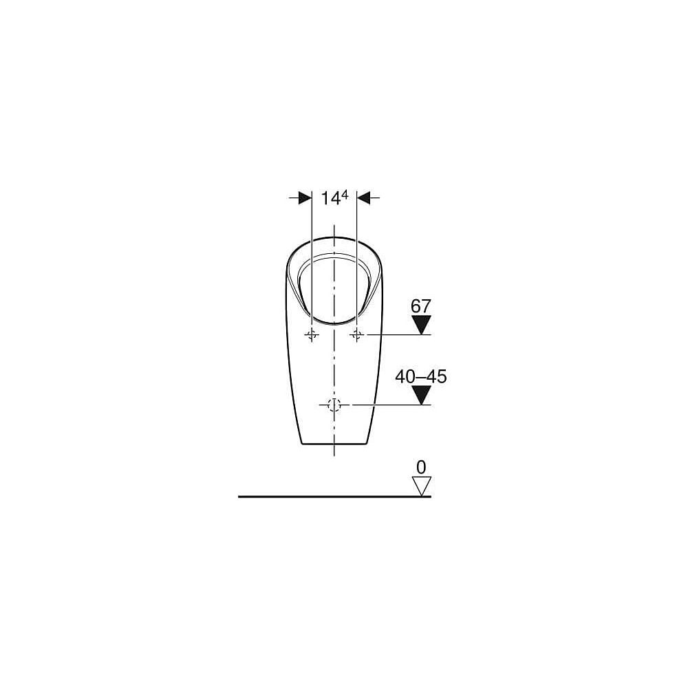 Geberit Preda Urinal wasserlos, Weiß... GEBERIT-116071001 4025416529798 (Abb. 5)