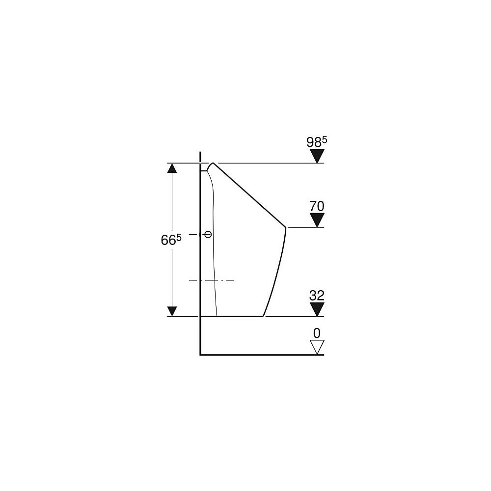 Geberit Preda Urinal für Unterputzsteuerung Zulauf hinten, Weiß... GEBERIT-116070001 4025416529033 (Abb. 7)