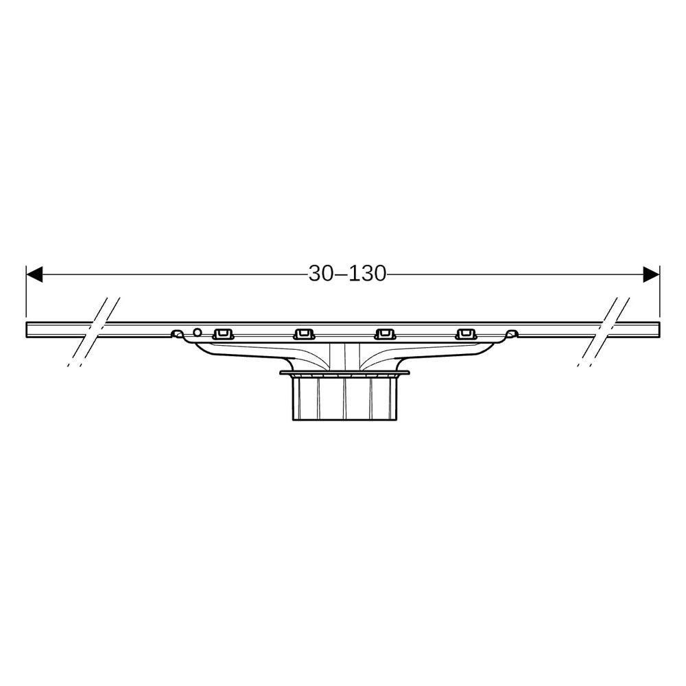 Geberit Duschrinne CleanLine30, 30-130cm, Edelstahl, Schwarz, 154503TE1... GEBERIT-154503TE1 4064746079092 (Abb. 6)