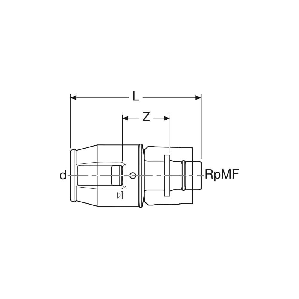 Geberit PushFit Übergang mit MasterFix, d 14mm, RpMF 1/2″, Rotguss bleifrei... GEBERIT-649501001 4025410749802 (Abb. 4)