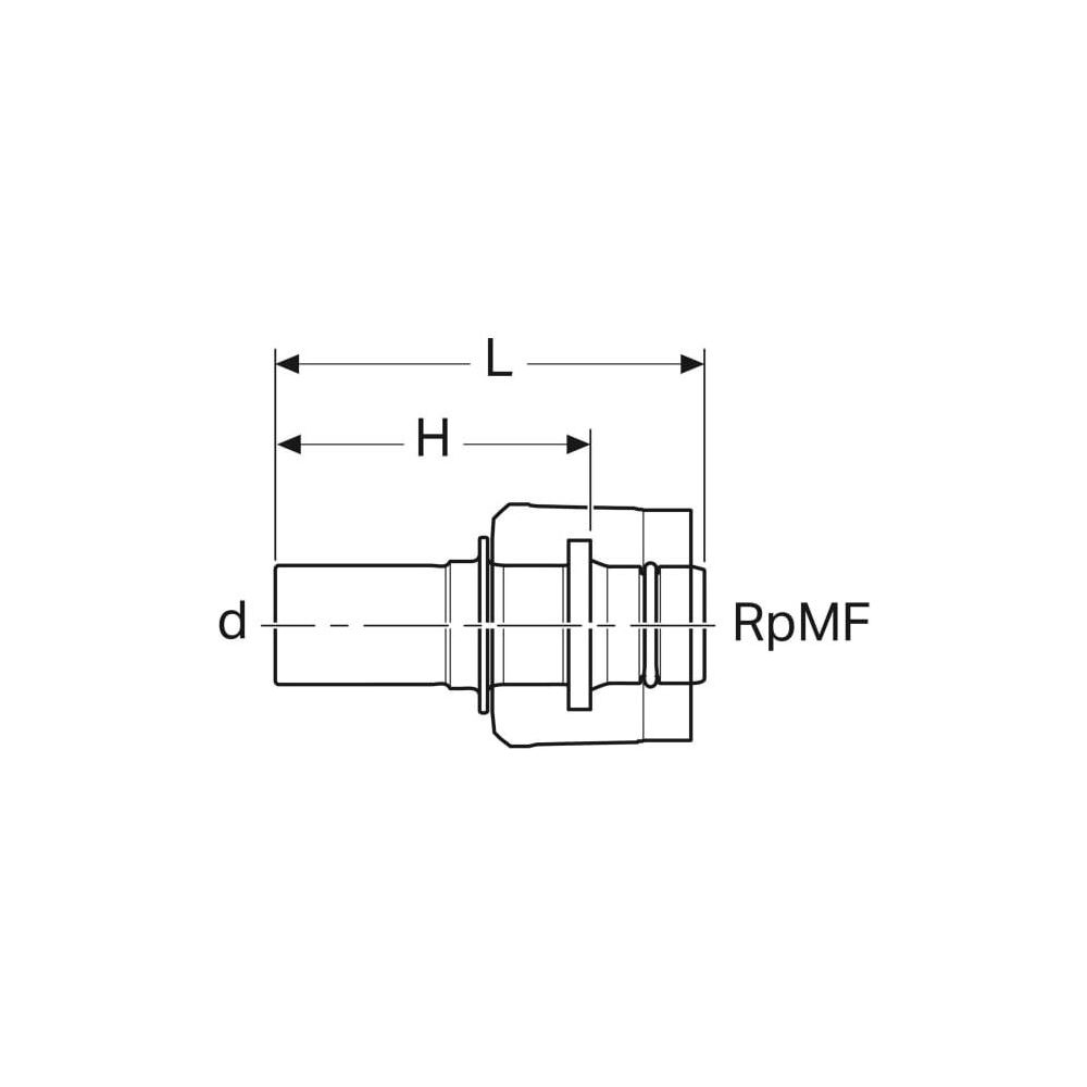 Geberit Mapress Übergang mit MasterFix, Einschubende, d 15mm, RpMF 1/2″, Rotguss bleifre... GEBERIT-61112 4025410547842 (Abb. 4)