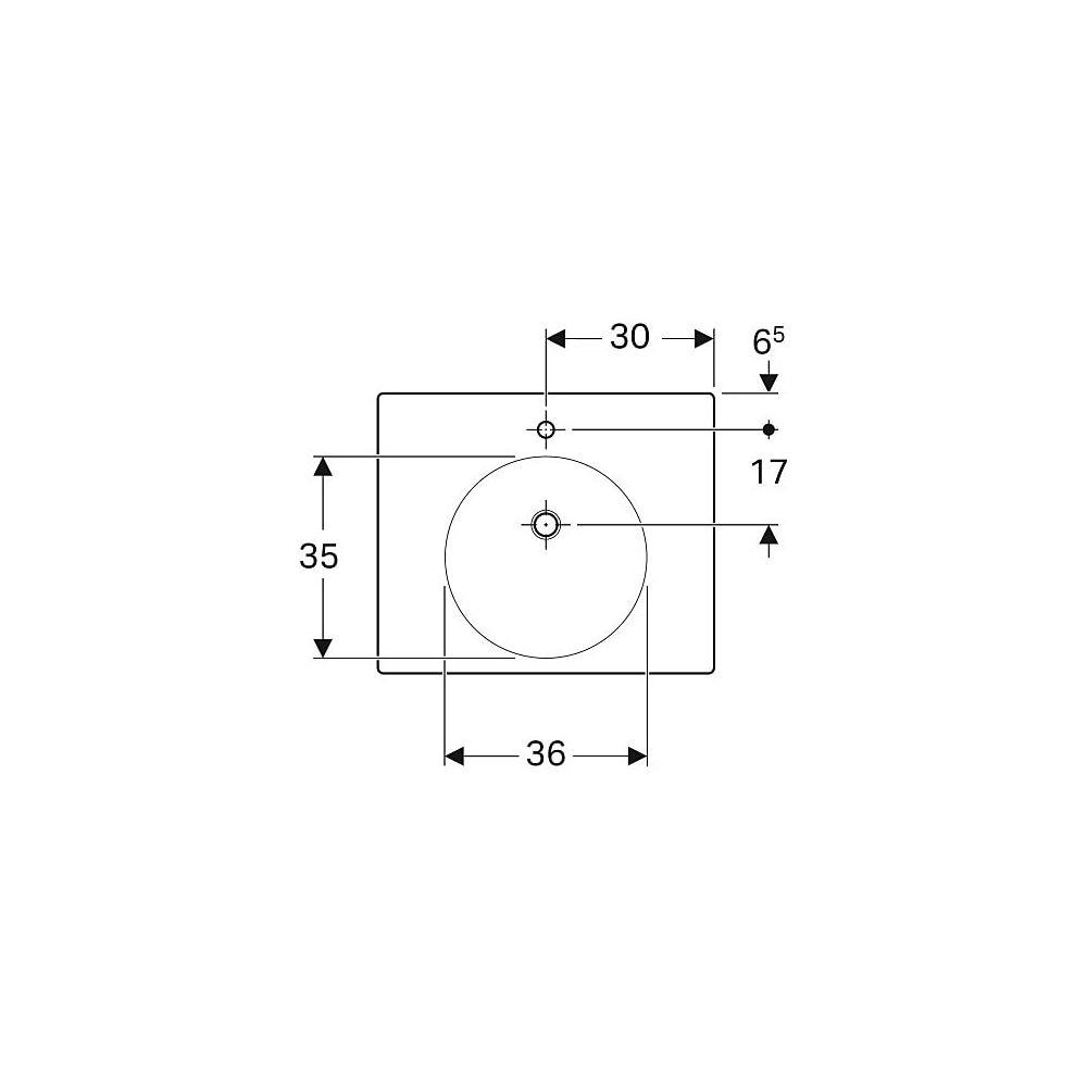 Geberit Preciosa 2 Waschtisch mit Ablagefläche, Breite 60cm, Tiefe 50cm, Hahnloch mi... GEBERIT-123262000 4022009319682 (Abb. 4)