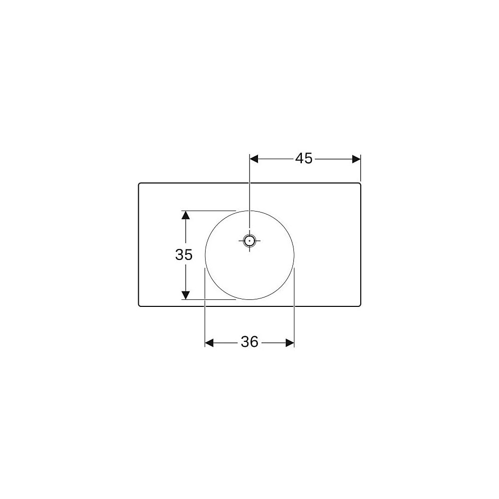 Geberit Preciosa 2 Waschtisch mit Ablagefläche, Breite 90cm, Tiefe 50cm, ohne Hahnlo... GEBERIT-123291600 4022009319675 (Abb. 4)