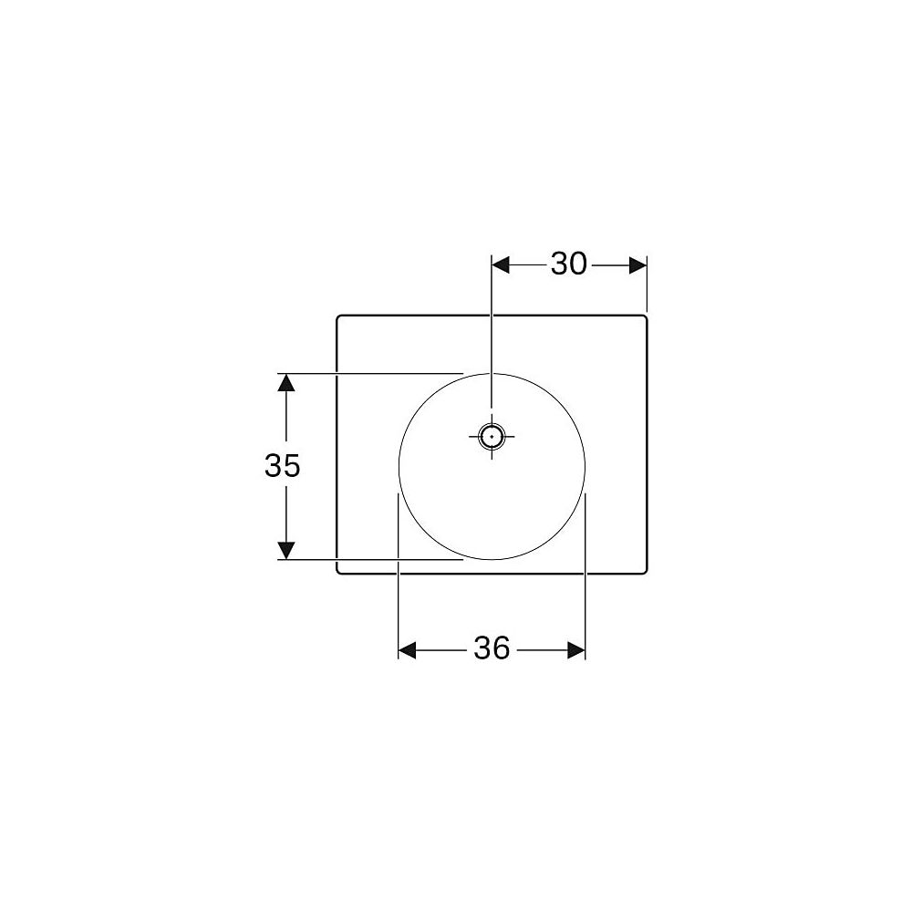 Geberit Preciosa 2 Waschtisch mit Ablagefläche, Breite 60cm, Tiefe 50cm, ohne Hahnlo... GEBERIT-123261000 4022009319644 (Abb. 4)