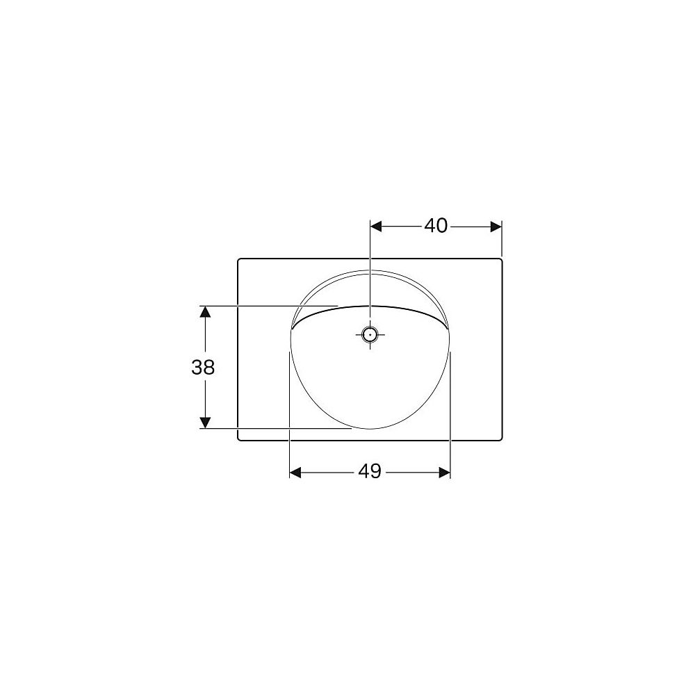 Geberit Preciosa Waschtisch mit Ablagefläche, Breite 80cm, Tiefe 55cm, ohne Hahnloch... GEBERIT-124284600 4022009232202 (Abb. 4)