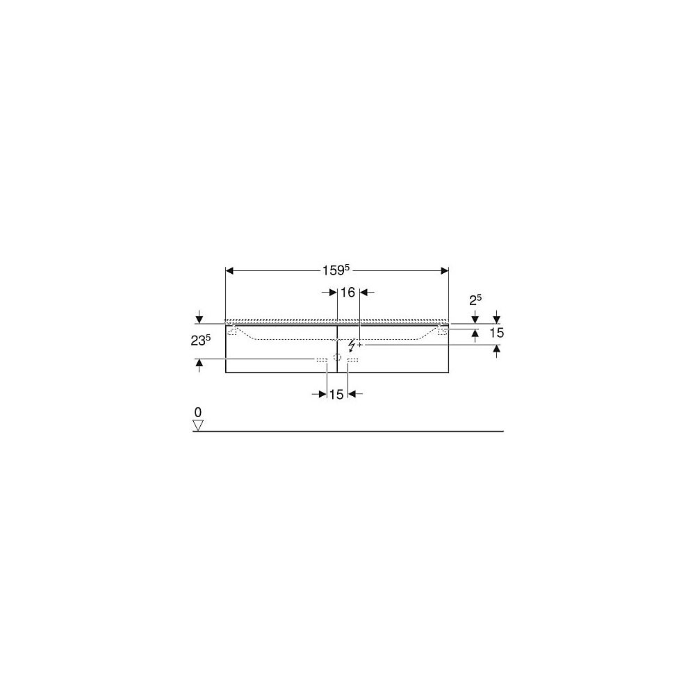 Geberit Xeno2 Unterschrank für Waschtisch aus Mineralwerkstoff 2 Schubladen, 159,5x3... GEBERIT-500346431 4025416356301 (Abb. 5)