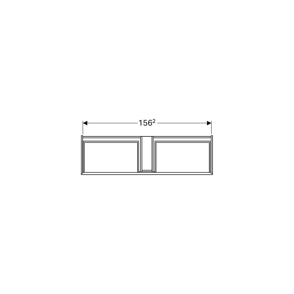 Geberit Xeno2 Unterschrank für Waschtisch aus Mineralwerkstoff 2 Schubladen, 159,5x3... GEBERIT-500346431 4025416356301 (Abb. 4)