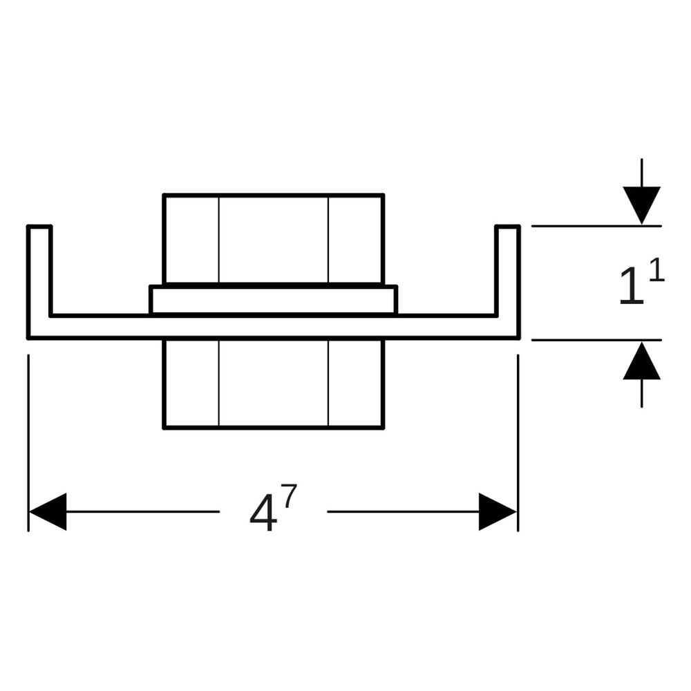 Geberit Aufhängeelement Pluvia C-Profil, 1,1x4,7x3cm, Stahl, verzinkt, 363862001... GEBERIT-363862001 4025416504559 (Abb. 5)