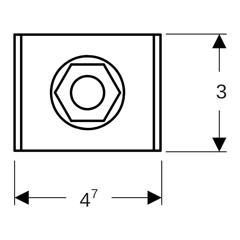 Geberit Aufhängeelement Pluvia C-Profil, 1,1x4,7x3cm, Stahl, verzinkt, 363862001... GEBERIT-363862001 4025416504559 (Abb. 6)