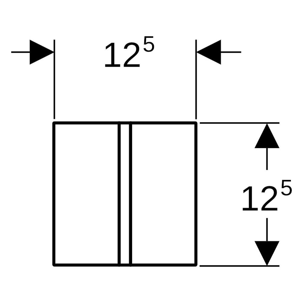 Geberit Abdeckplatte für Urinalsteuerungen Typ 40, eckig, 12,5x12,5x0,2cm, PVD nicke... GEBERIT-246121ID1 4064746097478 (Abb. 4)