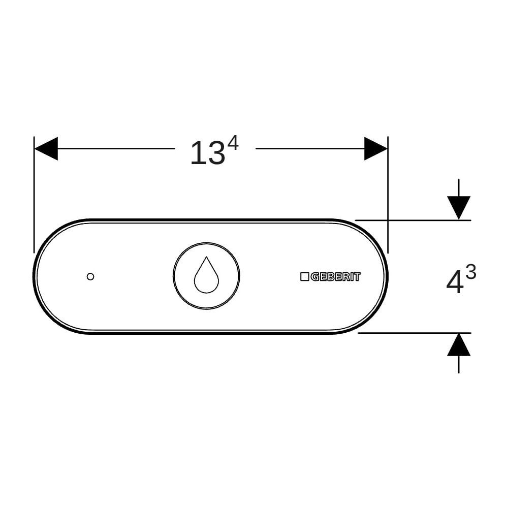 Geberit Fernbetätigung für 1-Mengen-Spülung, Bluetooth, Weiß-alpin, 115707001... GEBERIT-115707001 4064746082078 (Abb. 4)