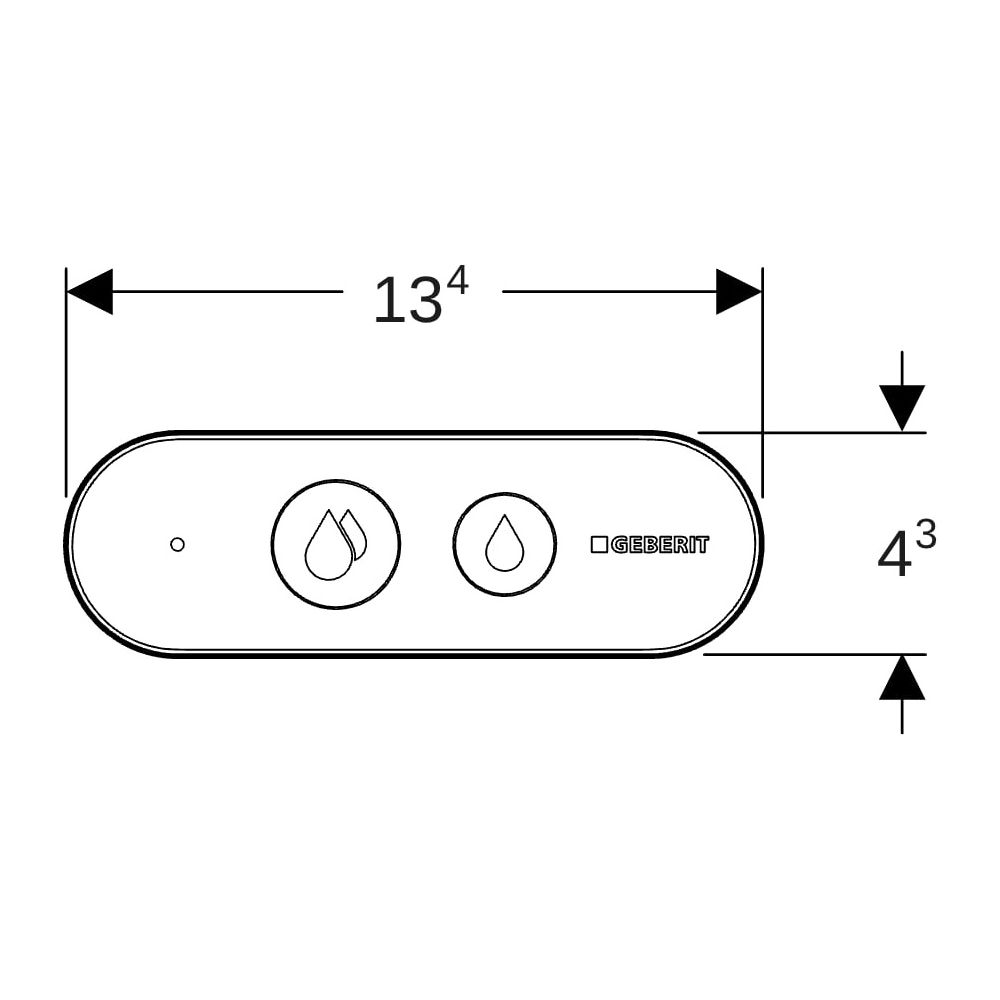 Geberit Fernbetätigung für 2-Mengen-Spülung, Bluetooth, Weiß-alpin, 115708001... GEBERIT-115708001 4064746082085 (Abb. 4)