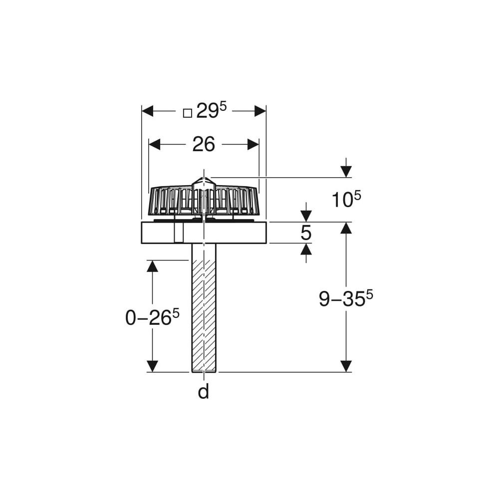 Geberit Pluvia Dachwassereinlauf Maximale Ablaufleistung 12l/s... GEBERIT-359107001 4025410162915 (Abb. 4)