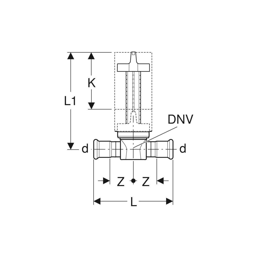 Geberit Mapress Unterputz-Kugelhahn, Außendurchmesser 22mm, 10 bar... GEBERIT-94914 4025410541789 (Abb. 4)