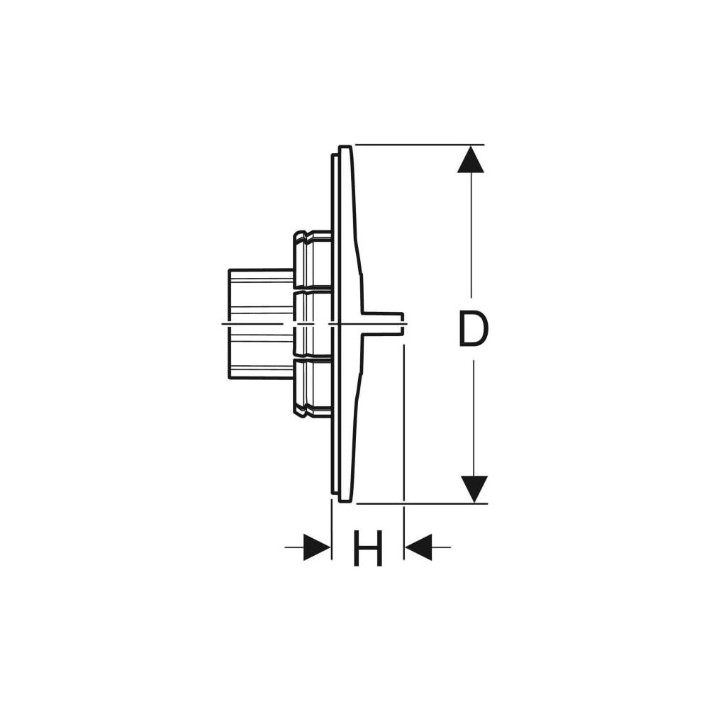 Geberit Set Betätigungsgriff für Unterputz-Kugelhahn DN 15/20, Hochglanz verchromt... GEBERIT-610089211 4025416554110 (Abb. 5)