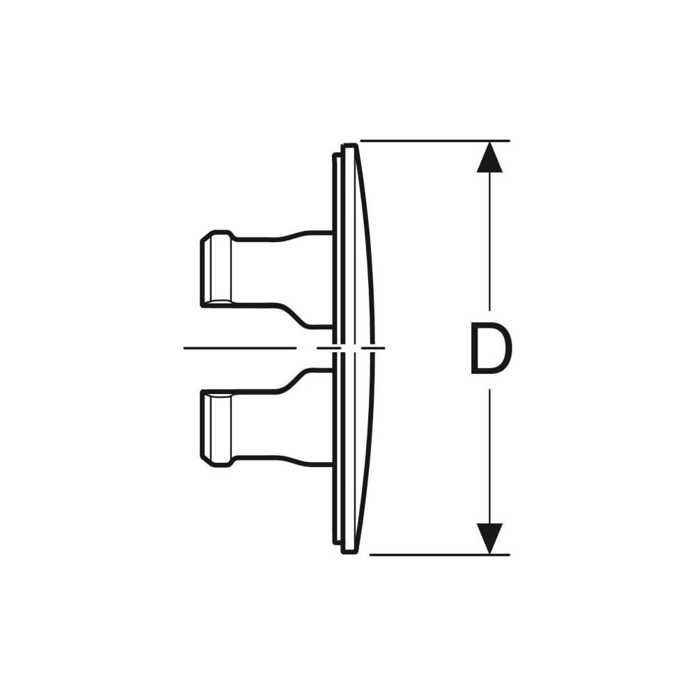 Geberit Abdeckrosette für Unterputz-Kugelhahn DN 15/20, Hochglanz verchromt... GEBERIT-610090211 4025416536611 (Abb. 5)