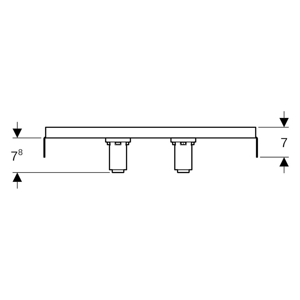 Geberit FlowFit Anschlusswinkel 90 Grad vormontiert, zweifach, gerade, D 20mm, Rp 1/... GEBERIT-619671001 4025416602613 (Abb. 8)