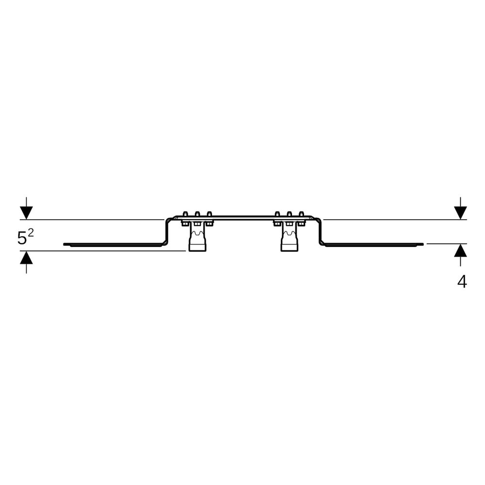 Geberit FlowFit Anschlusswinkel 90 Grad vormontiert, zweifach, abgesetzt, D 20mm, Rp... GEBERIT-619661001 4025416602606 (Abb. 8)