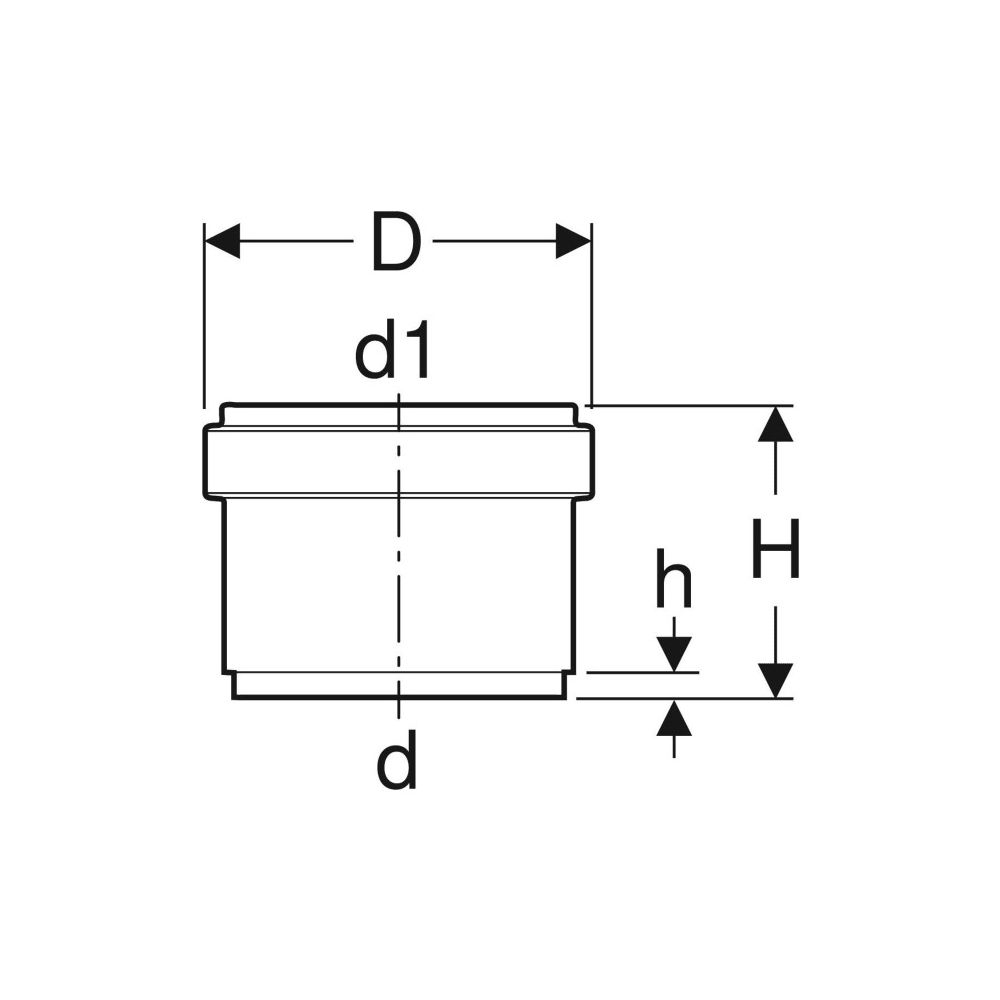 Geberit PE Steckmuffe reduziert, mit Lippendichtung Außendurchmesser 56mm... GEBERIT-361752163 4025410549785 (Abb. 4)