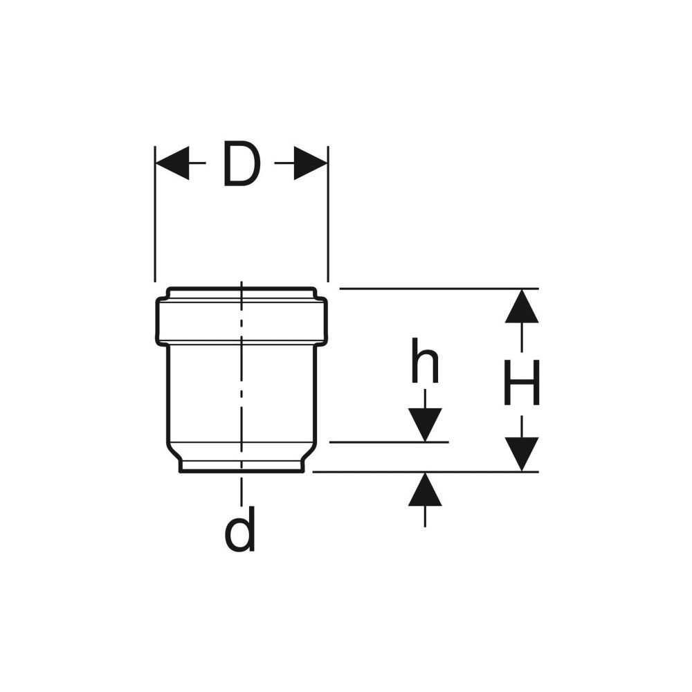 Geberit PE Anschlusssteckmuffe mit Lippendichtung Außendurchmesser 32mm... GEBERIT-379768163 4025416189091 (Abb. 4)