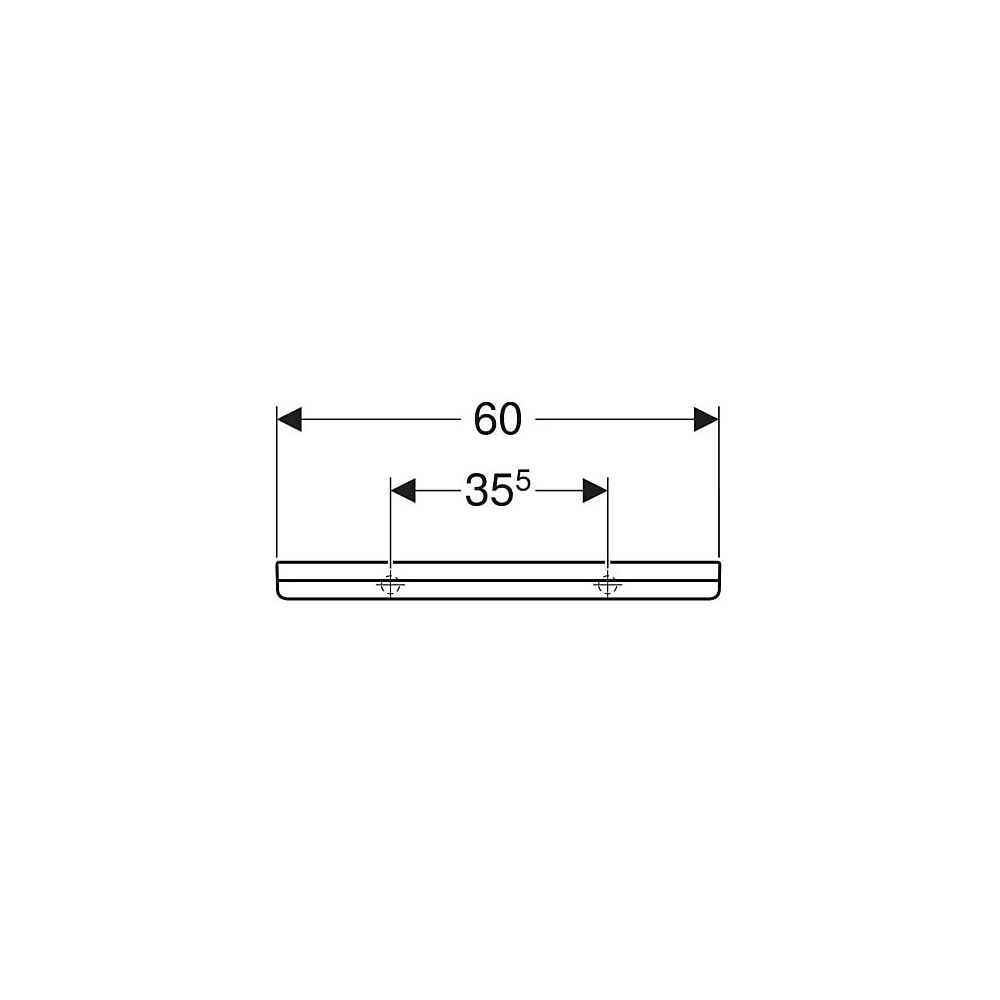 Geberit Renova Plan Wandablage, 60x6x12cm, Weiß/KeraTect... GEBERIT-299160600 4022009353624 (Abb. 4)